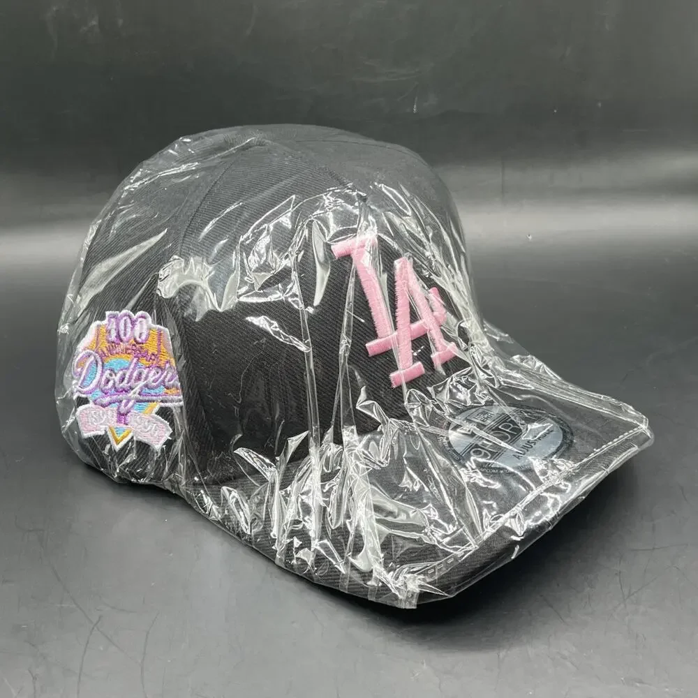 Black Los Angeles Dodgers 9FORTY Snapback Baseball Hat LA 100th Annivers NEW ERA